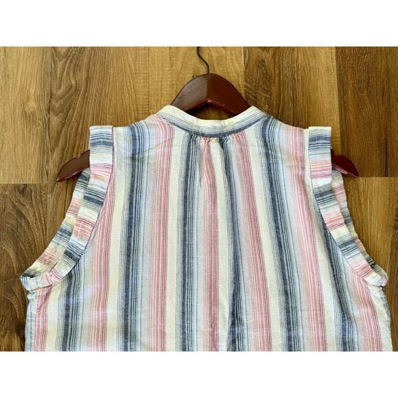 Cloth & Stone Anthropologie Womens Rayon Stripe Blouse/Cover up Size L, EUC - Picture 6 of 11